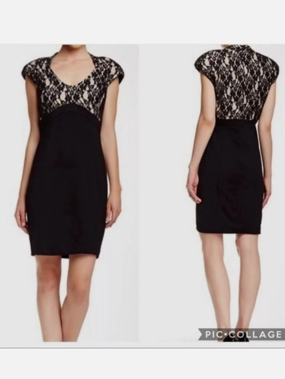 Ted Baker Briony Black Lace Overlay Dress. Size: Ted 3 US 8.